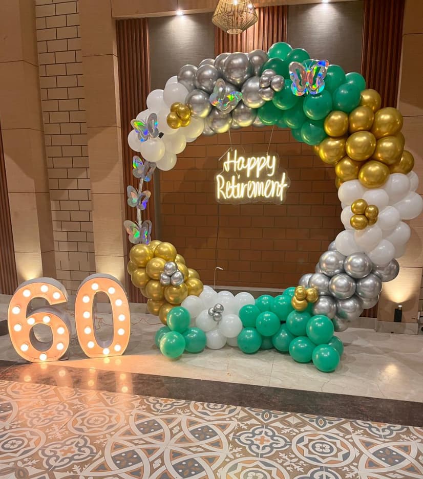 Happy Retirement Balloon Decor