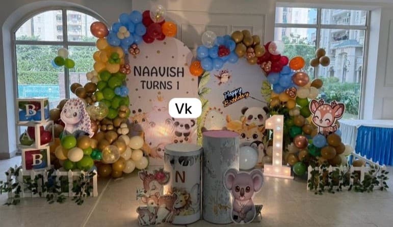 Animal Theme First Birthday Balloon Jungle Theme Decor For Naavish