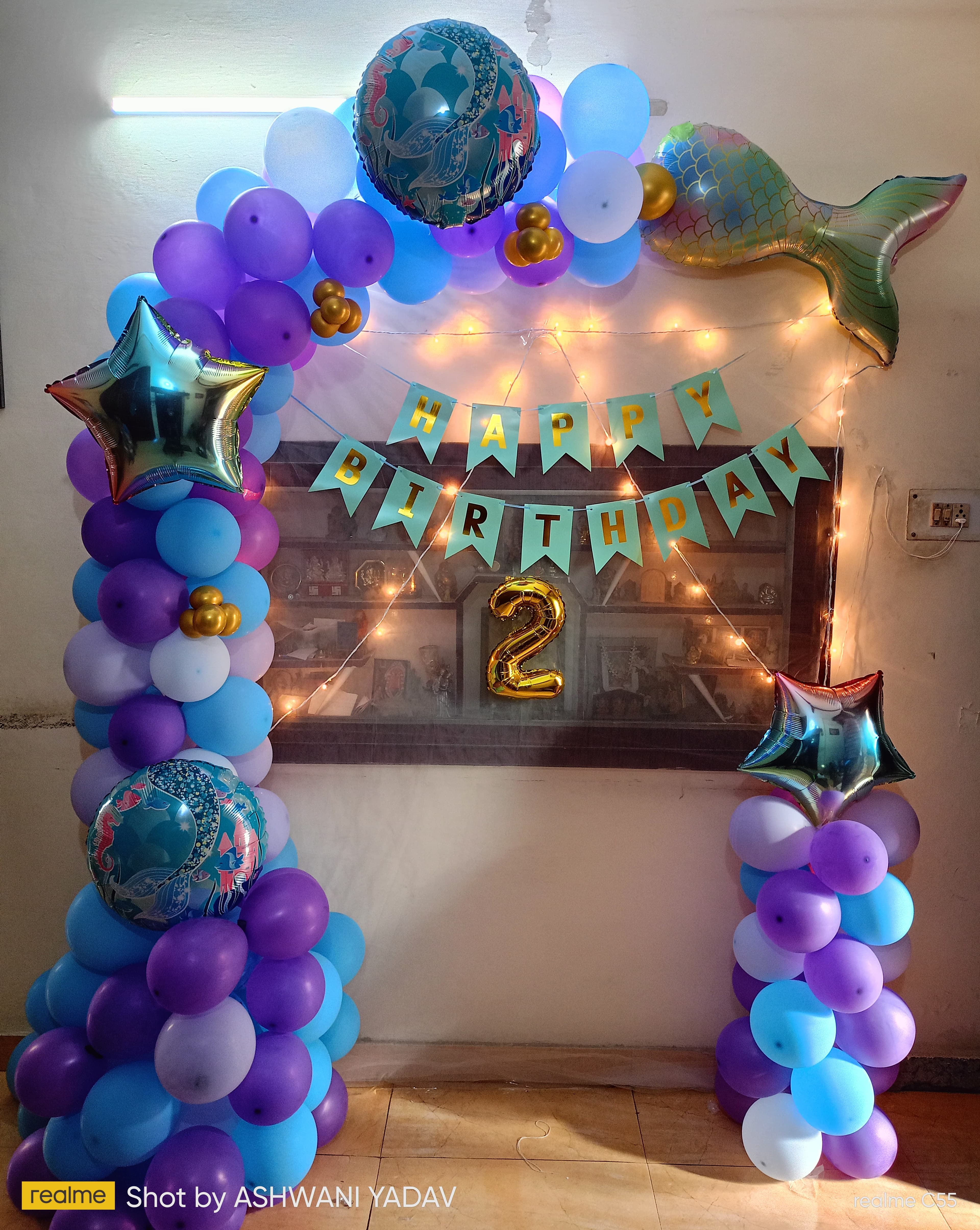 Arch Balloon Birthday Decoration Fifth