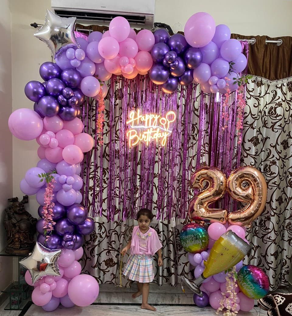 Arch Girl Balloon Birthday Decoration