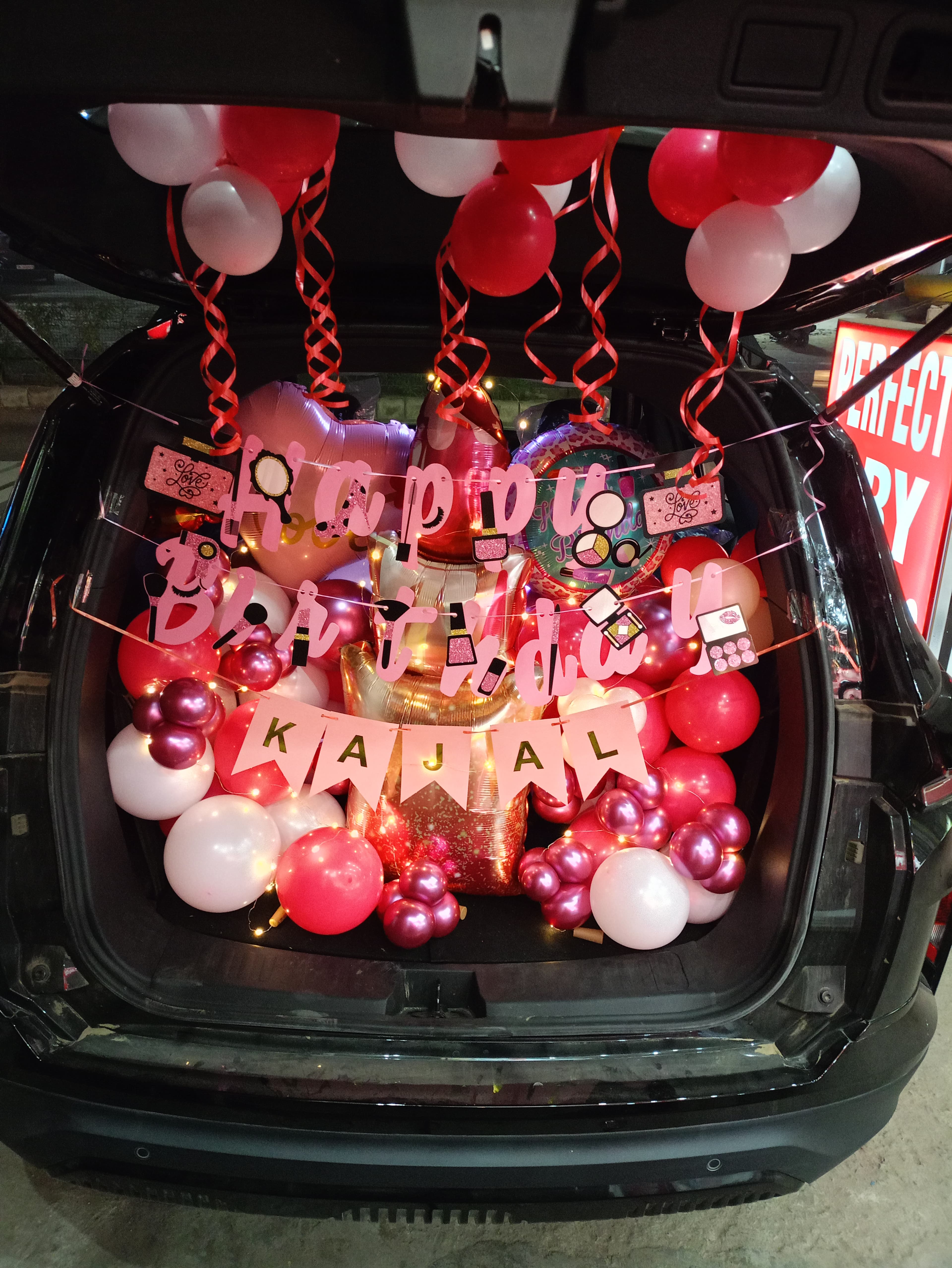 Car Boot Birthday Balloon Decor