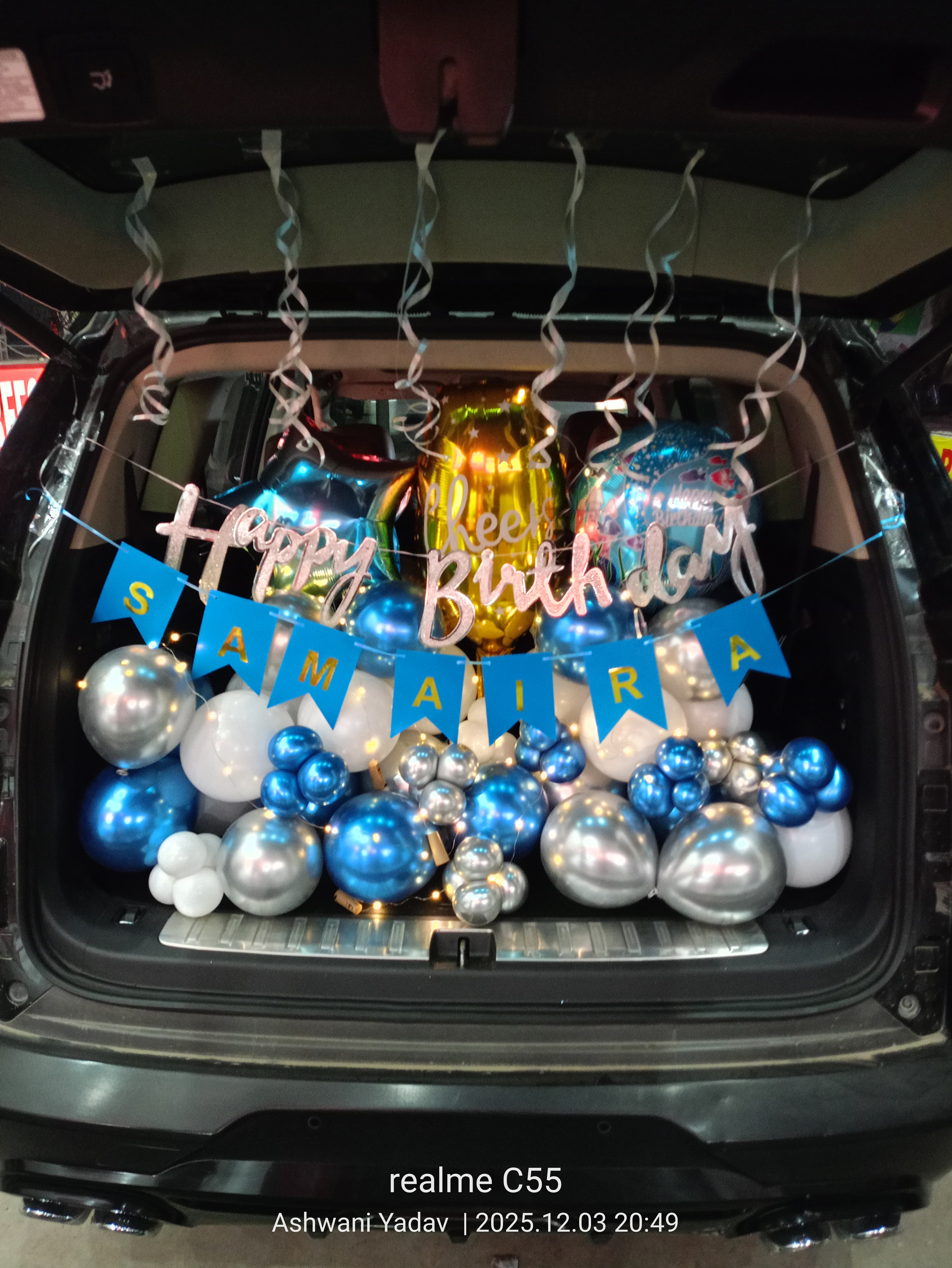 Car Trunk Birthday Balloon  Decor