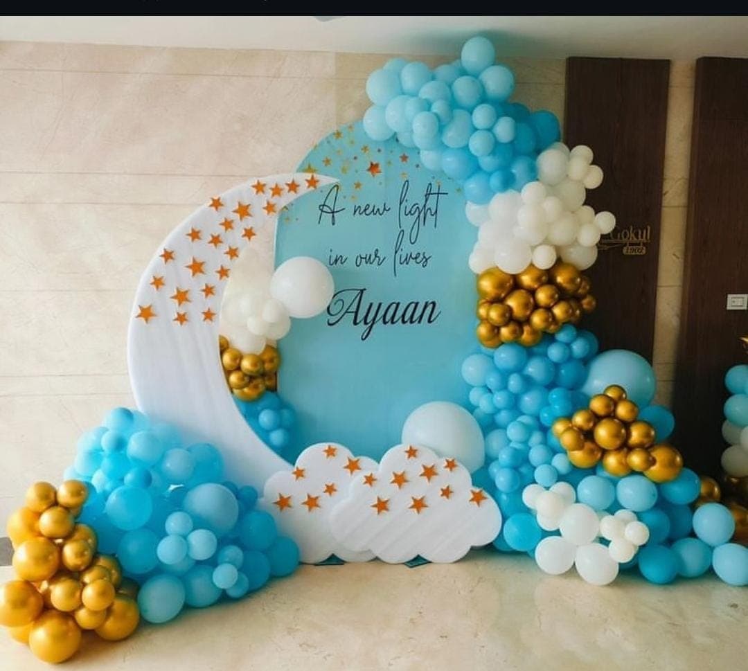 Crescent Moon Welcome Baby Decor Ring