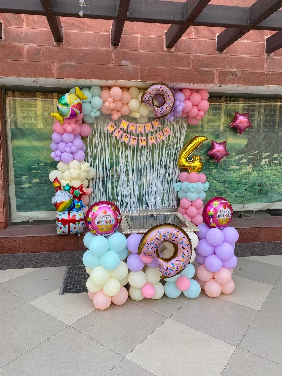 Donut Pastel Theme  Birthday Balloon Decor