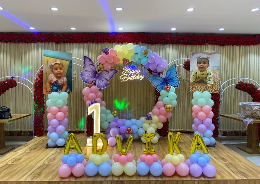 First Balloon Birthday Decoration For Girl