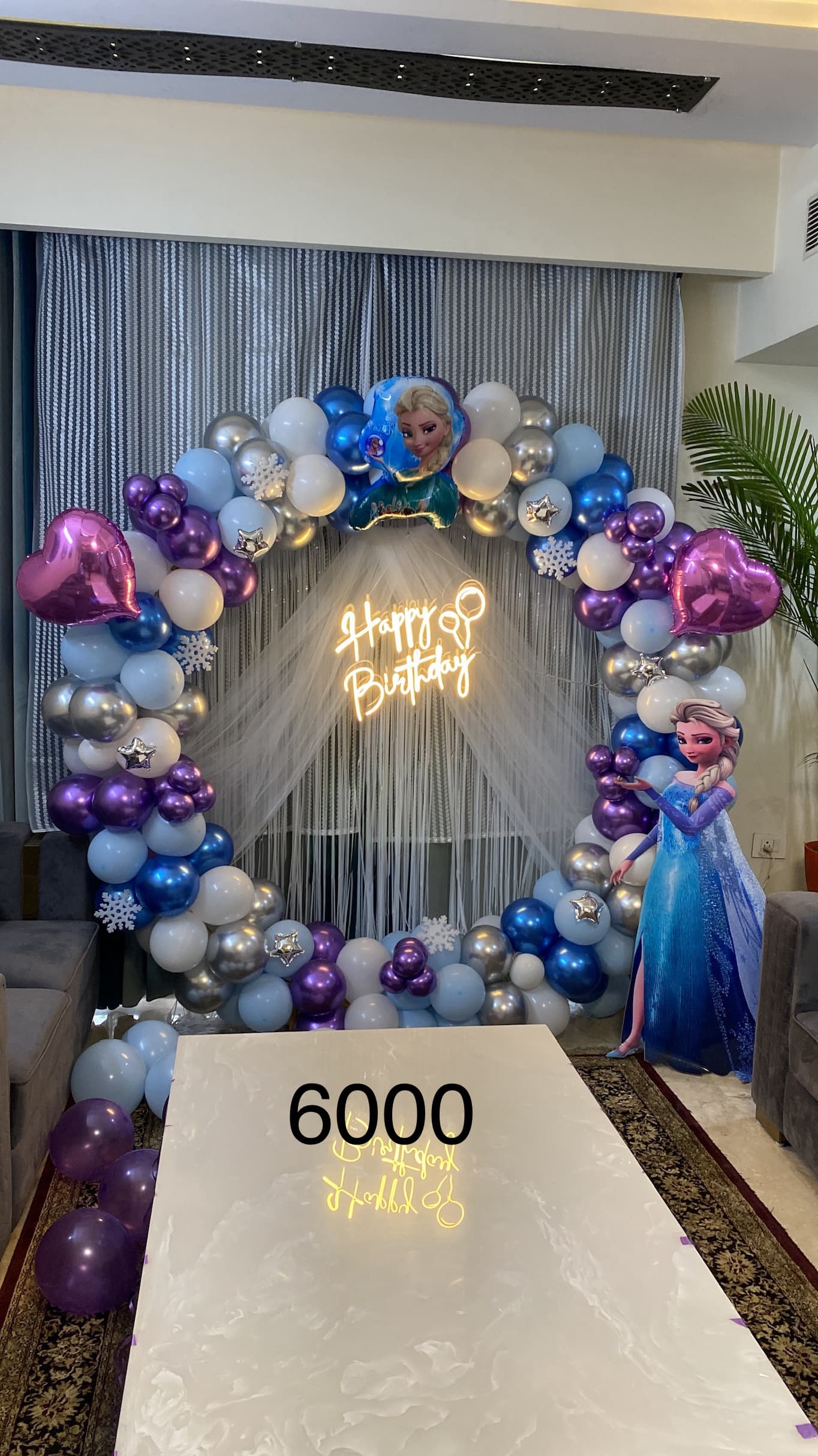 Frozen Elsa Theme Birthday Balloon Decor