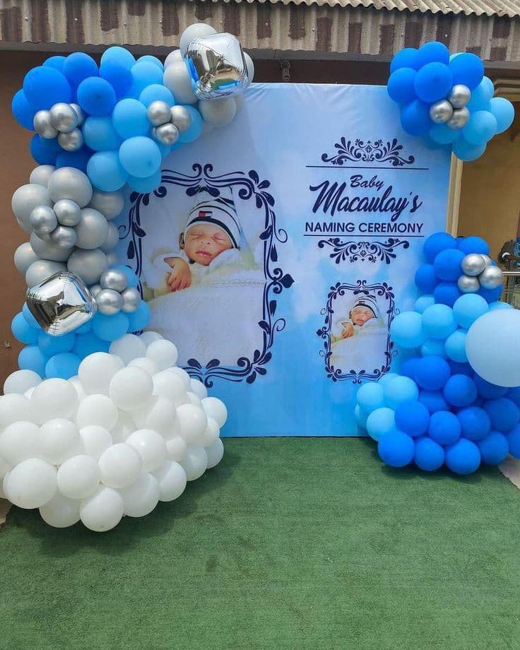 Naming Ceremony Balloon Decor For New Born Baby