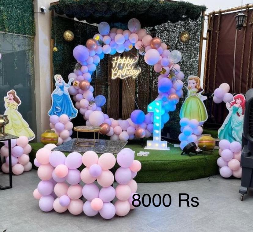 Princess Theme Pastel First Birthday Balloon Decor Ring