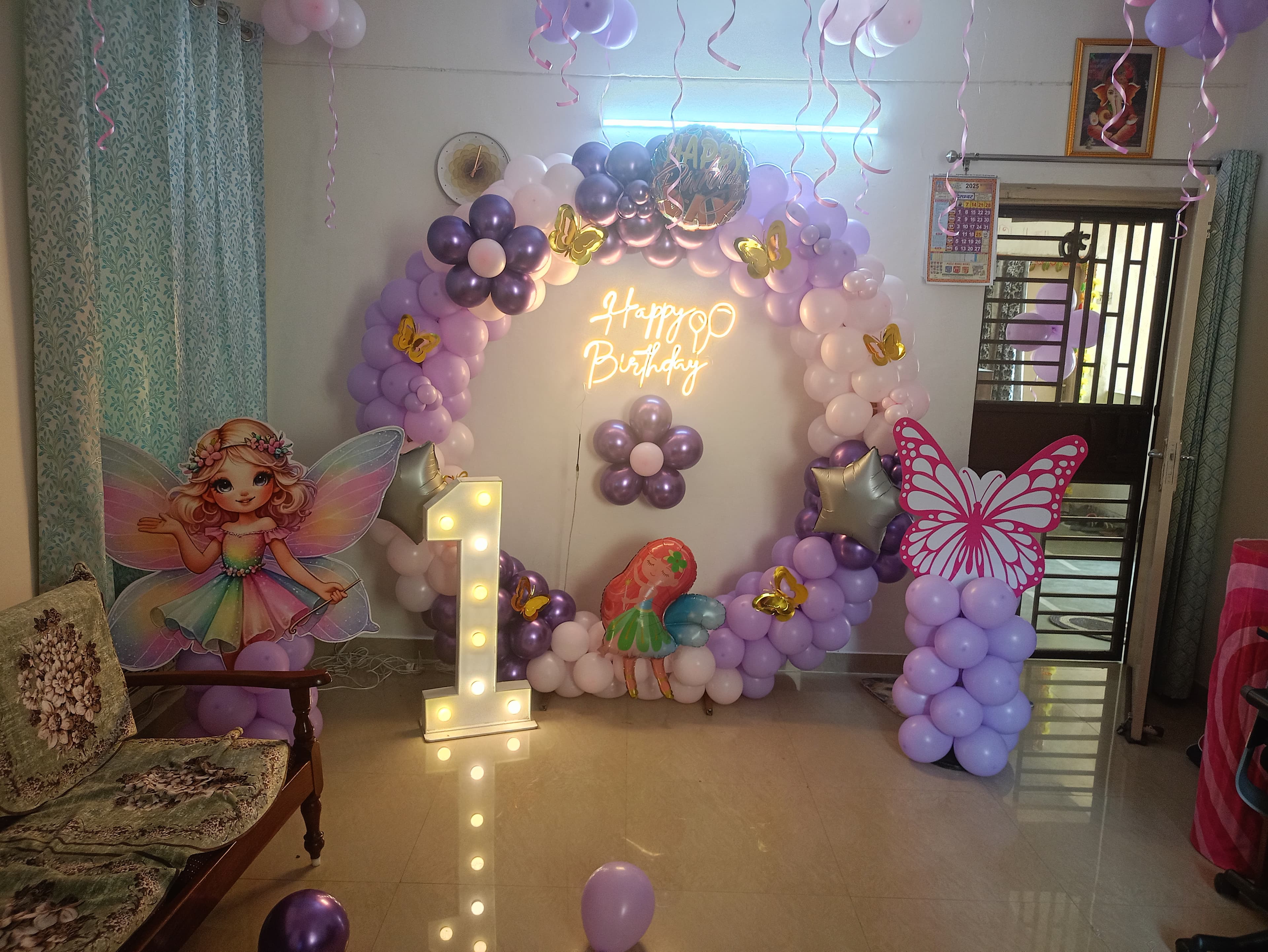 Ring Butterfly Theme Balloon Birthday Decoration Golden Butterfly Accents