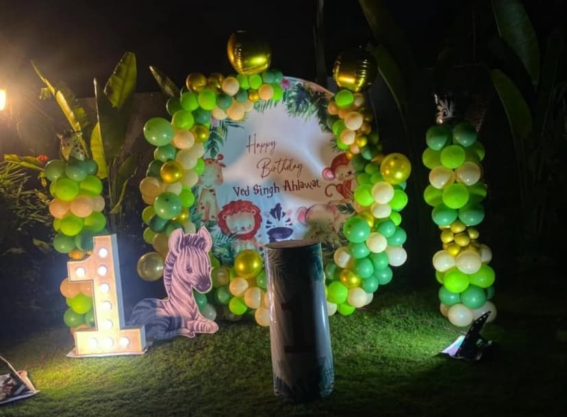 Ring Jungle Theme Balloon Birthday Decoration