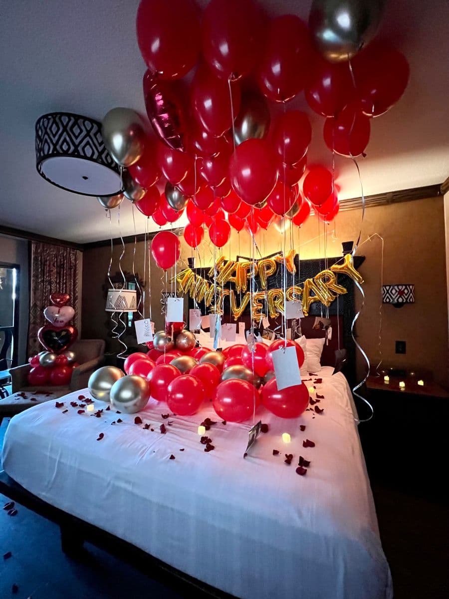 Romantic Surprise Decoration For Happy Anniversary