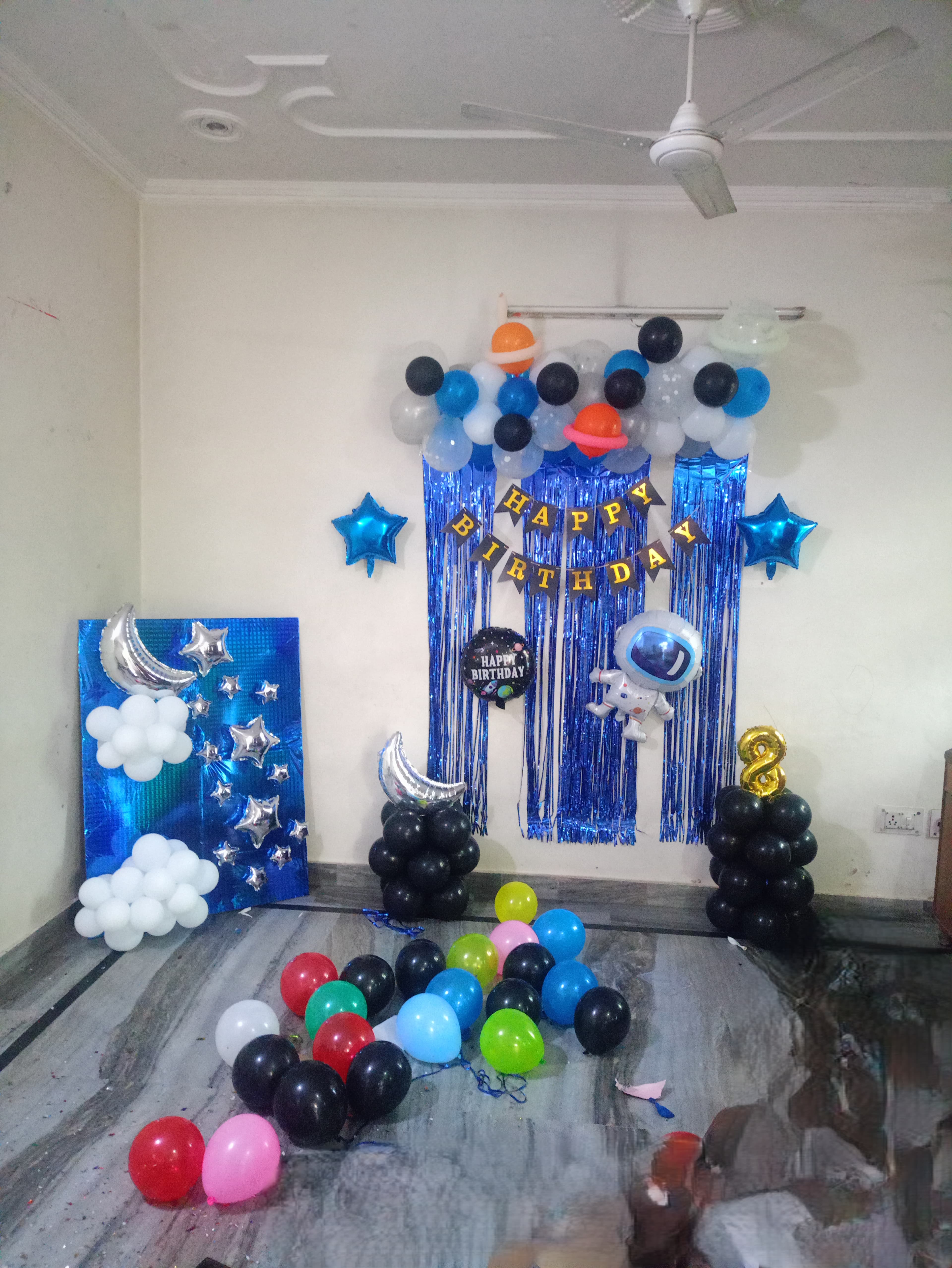 Space Theme  Birthday Balloon Decor