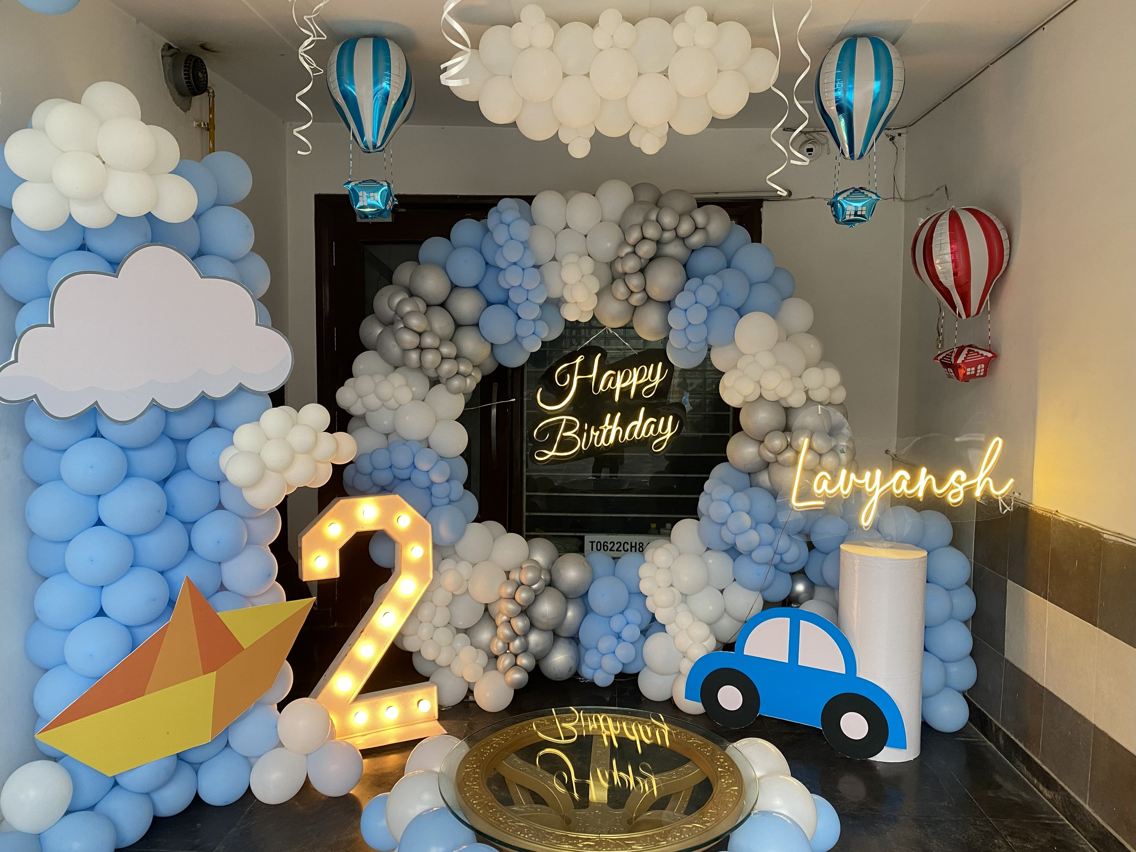 Travel Adventure Theme Second Birthday Balloon Decor For Lavyansh