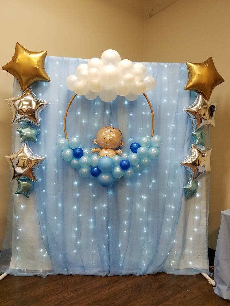 Welcome Baby Backdrop Decor With A Small Ring